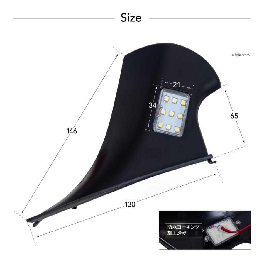 トヨタ C-HR パーツ ドアミラー LEDウェルカムランプ 高輝度 SMD 純白