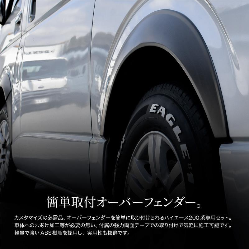 未開封　ハイエース　オーバーフェンダー 6Pセット ワイドフェンダー　ブラック 200系ハイエース オーバーフェンダーキット6P未塗装(約20mm