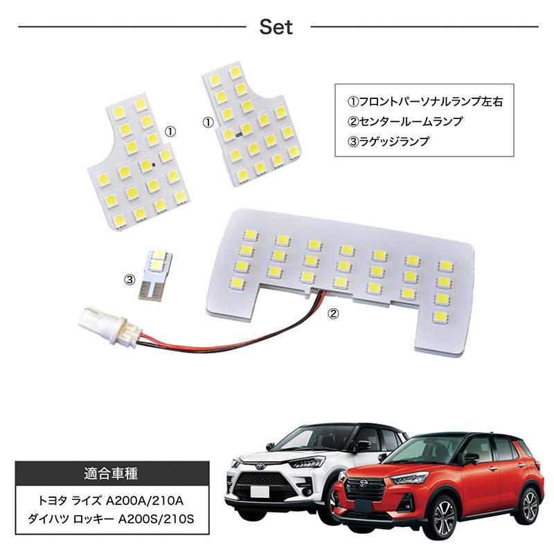 トヨタ ライズ ダイハツ ロッキー LED ルームランプ ホワイト 4Pセット 