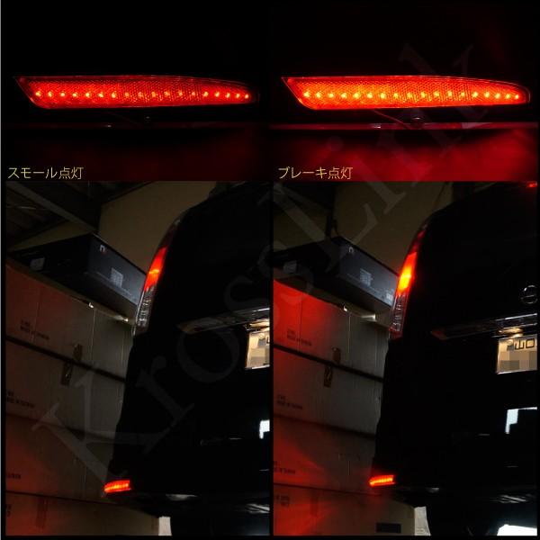 セレナ C26 LED リフレクター 高輝度 FLUX×22発 赤 左右2個 スモール