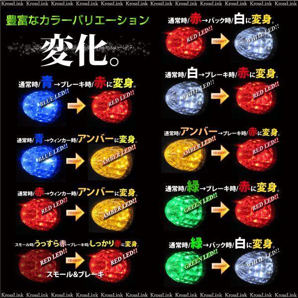 トラック用品 サイドマーカー 汎用 24V LED マルチカラー 2色変化 9タイプ 2個