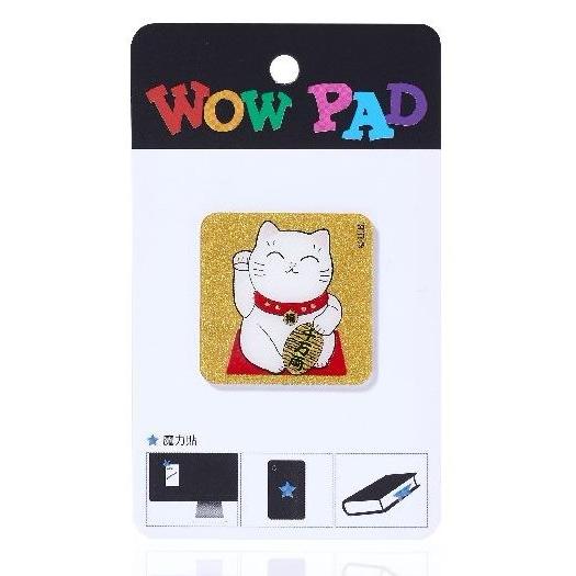 スマホ アイコスなど はがせる 繰り返し使える すべり止め 開運 縁起物 招き猫 Wow Pad マジカルシール ポイント