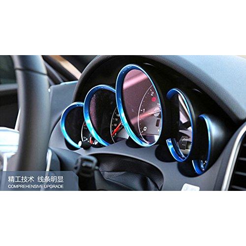 通販超高品質 Blue Interior Dashboard Edge Cover Trim 5個Porsche Panamera 2010-2016用