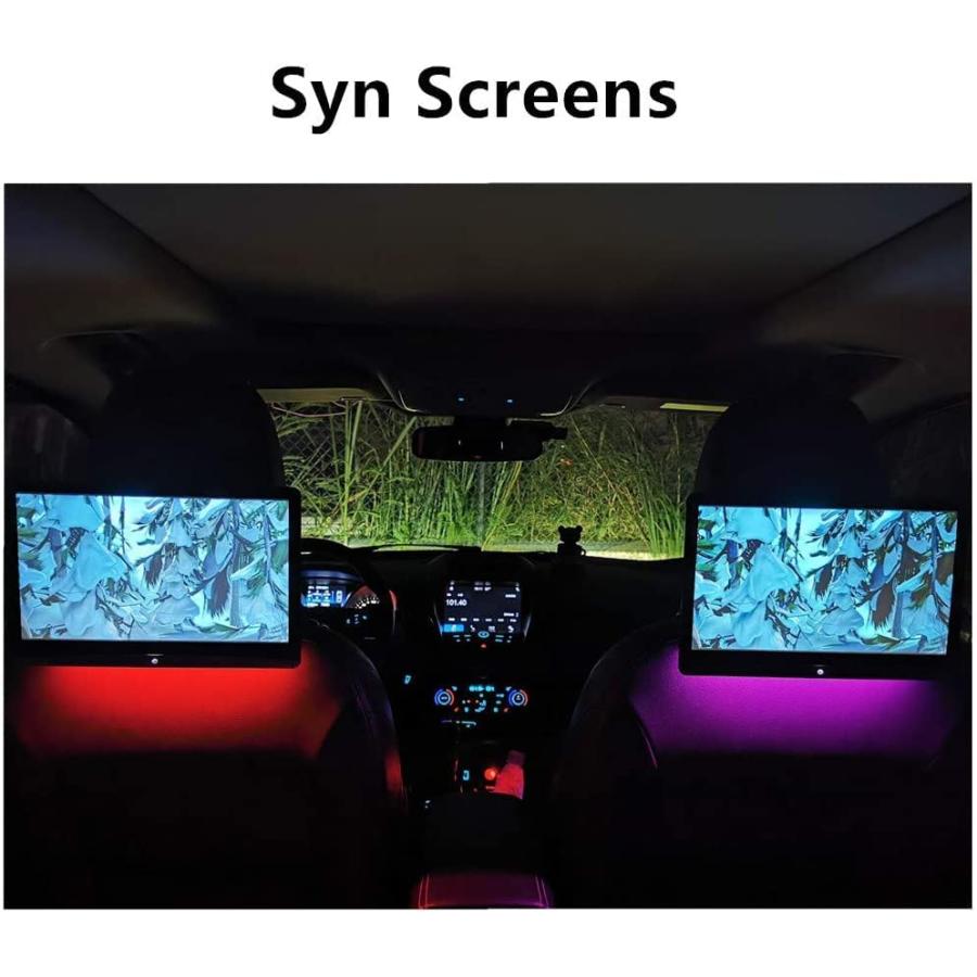 2022年ファッション福袋 DDAUTO 12.4インチデュアルAndroid 10ヘッドレストビデオプレーヤー (WiFi対応) 、Sync Screen Tablets Phone Mirror Car Back Seat TV Monitors、IPS Touc
