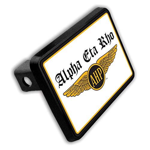 Alpha ETA Rho Trailer Hitch Cover Plate, Fits 2”Receivers, Aluminum Tow Hitch Cover Plugライセンス製品