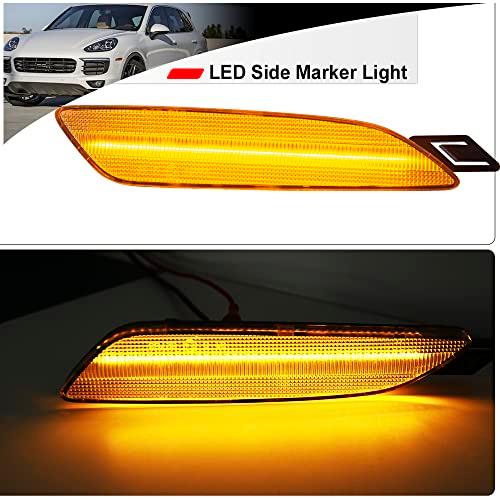 NSLUMO Led Side Marker Lights for 20152019 Por'sche Cayenne 958 Clear