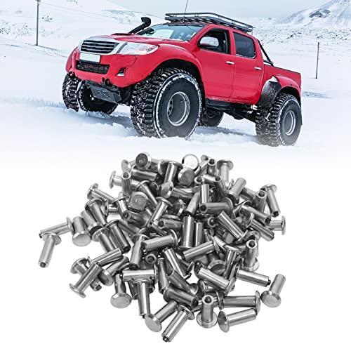 アラモックス100 PCS超硬タイヤスタッズ滑り止めスノースパイクスクリュースタッドスクリュータイヤスタッドスノースパイクフォークリフトオフ
