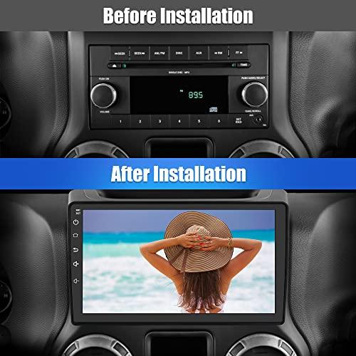 カーラジオステレオAndroid 12、ジープラングラー用JK Gand Cherokee Dodge Ram 1500、ワイヤレスApple