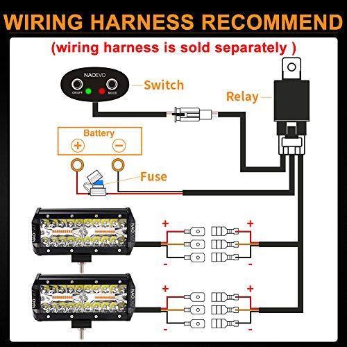 NAOEVO 4 inch 4 Pcs Led Light Pod KitおよびNAOEVO 7 inch Led Strobe Light