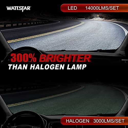 販売店 wattstar 9005/HB 3 LED自動車用ヘッドライト電球-14000 LMS 68 W HiまたはLo電球、6500 Kピュアホワイト、IP 68防水、ハロゲンアップグレード交換、簡単&ク