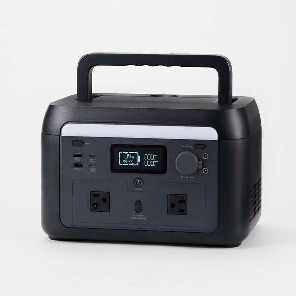 ポータブル電源 容量:512Wh AC・USB出力対応 電源のない場所でも家電製品の使用やデバイスの充電などを可能: DE-PS500PBKの画像