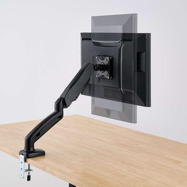 クイックリリース式VESAブラケット 左右90度回転のモニターアーム対応