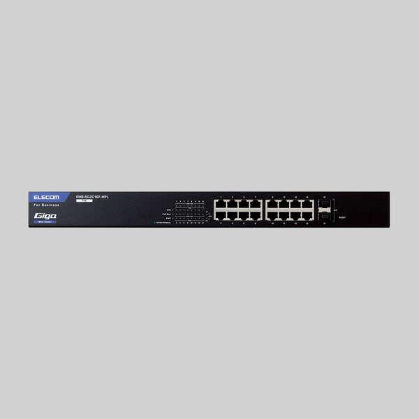 1000BASE-T対応16ポートPoE対応Webスマートスイッチ メタル筐体/内蔵電源 IEEE 802.3af/at(PoE+)準拠 合計385Wまで: EHB-SG2C16F-HPL_2