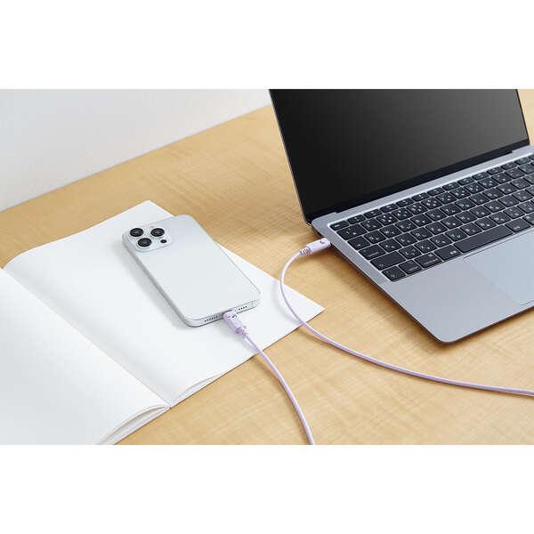 USB2.0ケーブル [C-C] 1.0m USB Power Delivery(最大60W)対応 カラー別で色々な表情がついているユニークなデザイン: MPA-CCF10PUF｜zettaplace｜08