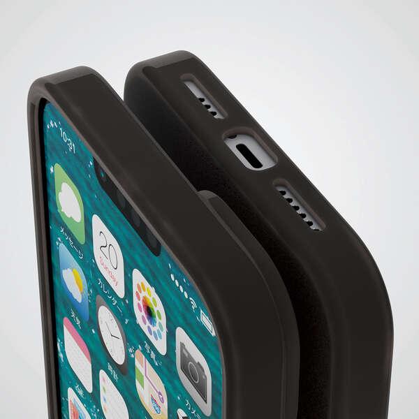 iPhone14 Plus用シリコンケース 細菌の増殖を防ぐ抗菌シリコンを採用し、傷や汚れからしっかり守る!やわらかく手触りが良い: PM-A22BSC2BK｜zettaplace｜02