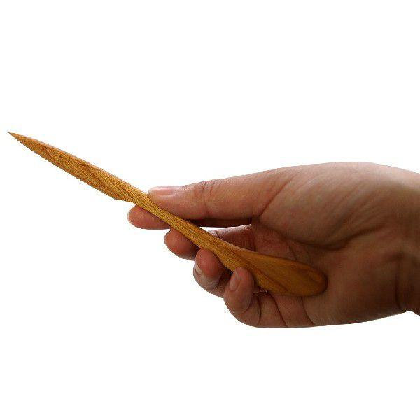 木製ペーパーナイフ 壱型 栃木レザー 日本製「CAME's House」 本革製