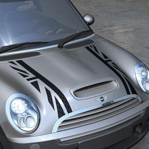 MINI(ミニ) R52S/R53 ボンネットストライプ ユニオンジャック カーボン
