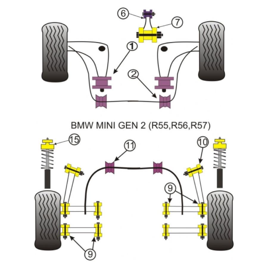 MINI(ミニ) R55/R56/R57 ロアーエンジンマウント ブッシュ