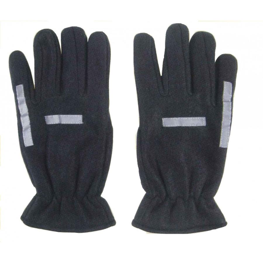 反射 交通安全 ブラック フリース 手袋 リフレクター グローブ