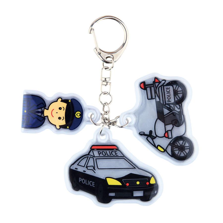 人気の春夏 100個セット 反射コンビネーション リフレクター パトカー 警察官 キーホルダー Cisama Sc Gov Br