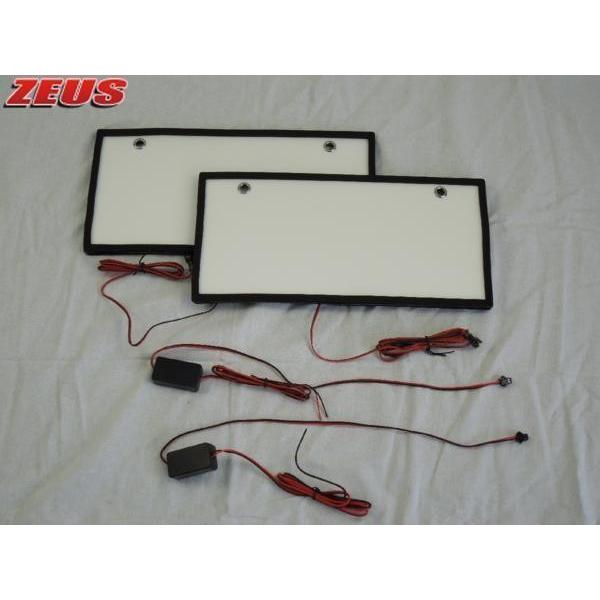 爆光 12V/24V兼用 LED 字光式ナンバープレート 赤 2枚セット