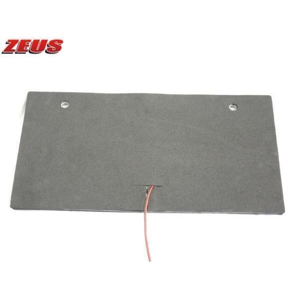 爆光 12V/24V兼用 LED 字光式ナンバープレート 赤 2枚セット : ゼウス