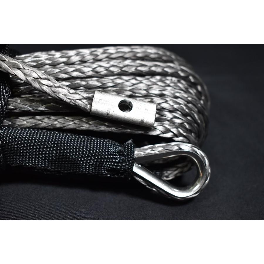 ウインチ用 シンセティックロープ グレー 7mm x 20m 3400kg : ゼウス