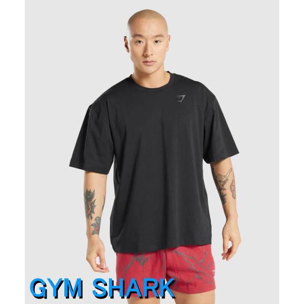 ジムシャーク Tシャツ メンズ 筋トレ 半袖 オーバーサイズ ボディビル Tシャツ バックロゴ パワー オーバーサイズ Tシャツ フィジーク Tシャツ ジム