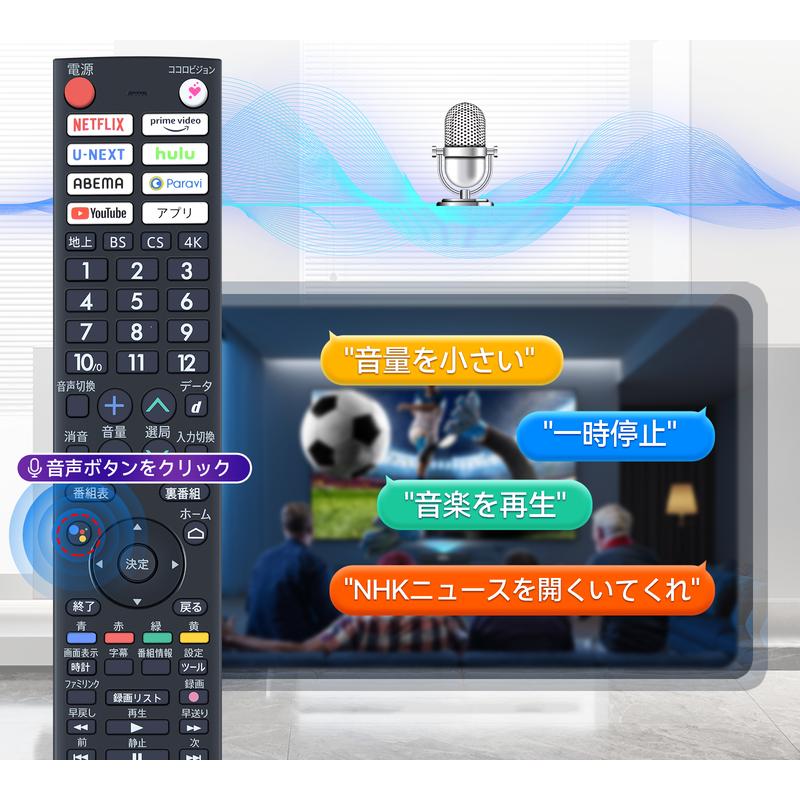 AVTVA GB361SA GB361WJSA SHARP シャープ用のテレビリモコン 声認識