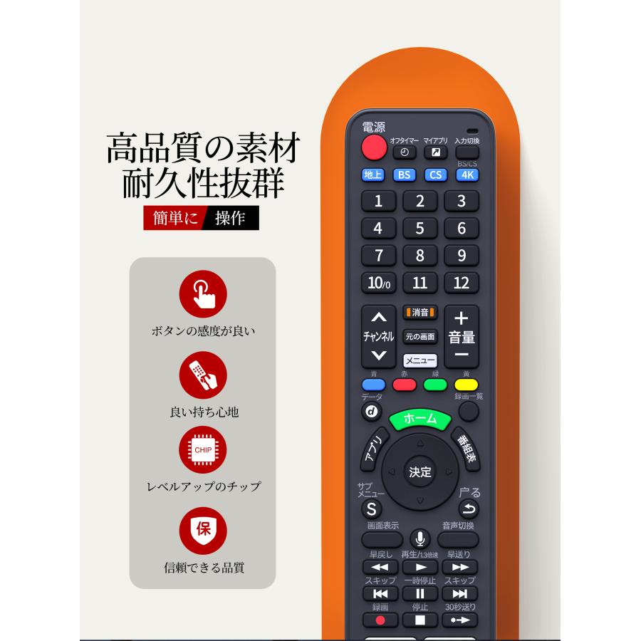 AVTVA N2QBYA000043 Panasonic 用の ビエラリモコン パナソニック