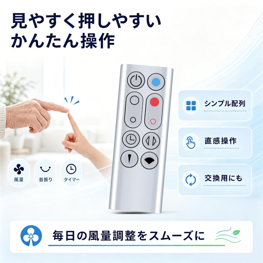 AVTVA AM09 ダイソン用の交換用リモコン ホット＆クール Pure Cool