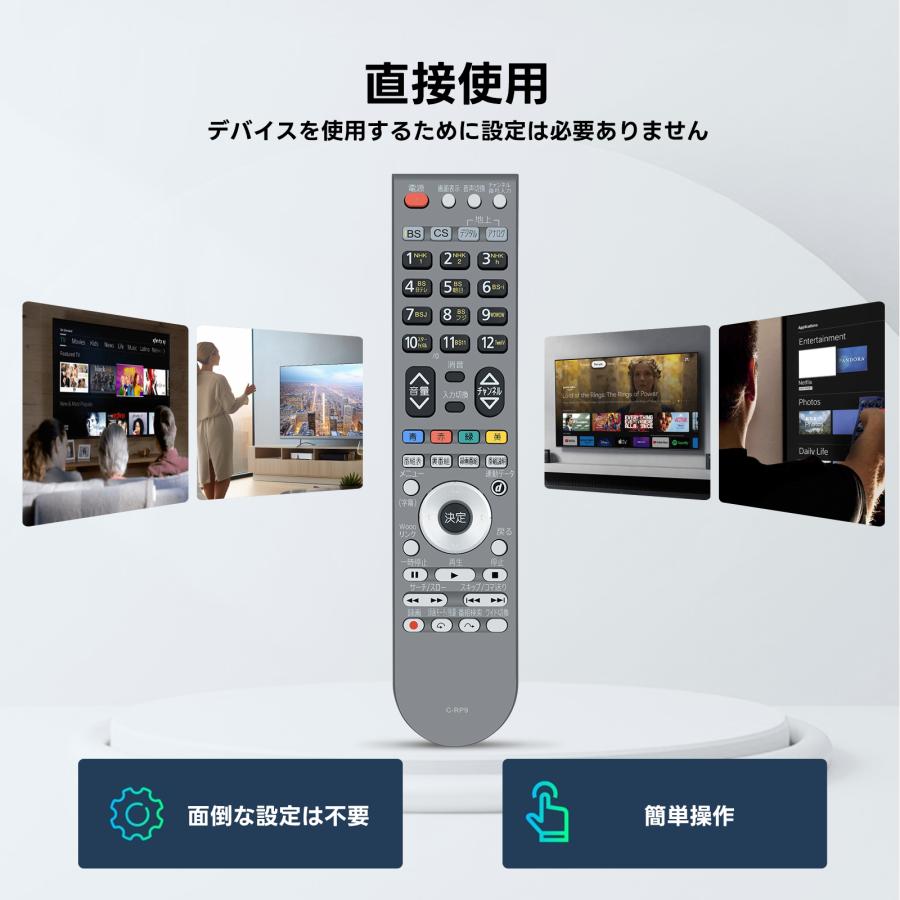 日立47型　テレビ　リモコン難あり 録画機能付き AVTVA C-RP9 HITACHI 用の テレビリモコン Woooリモコン 日立リモコン