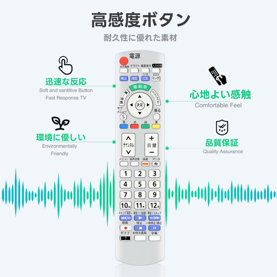 AVTVA N2QAYB000721 Panasonic パナソニック 用の テレビリモコン