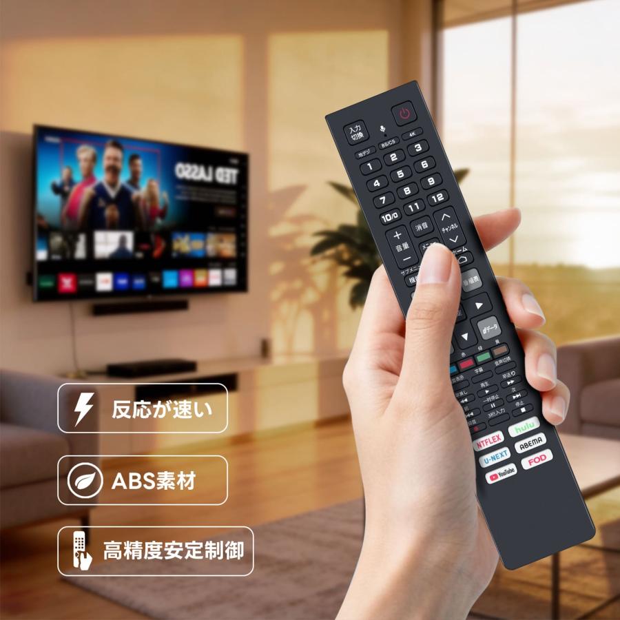 AVTVA テレビリモコン RC610JJR2 for TCL スマートテレビ用リモン 音声