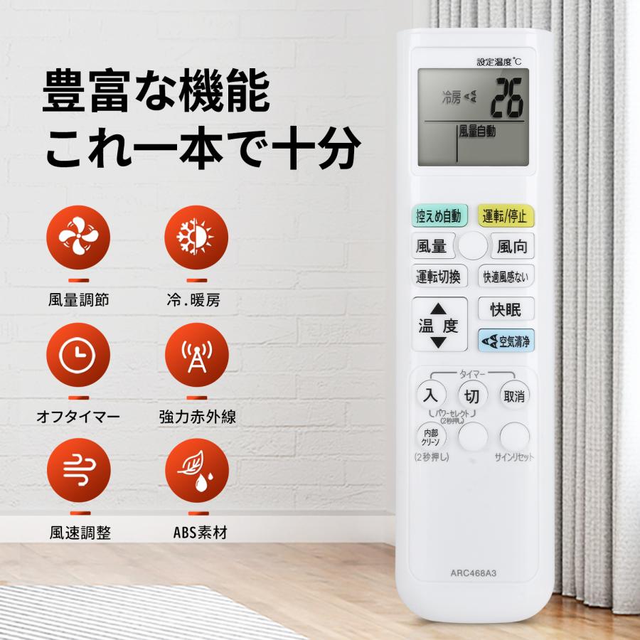 AVTVA ARC468A3 ダイキン 用の エアコンリモコン AN22NES AN22NESK
