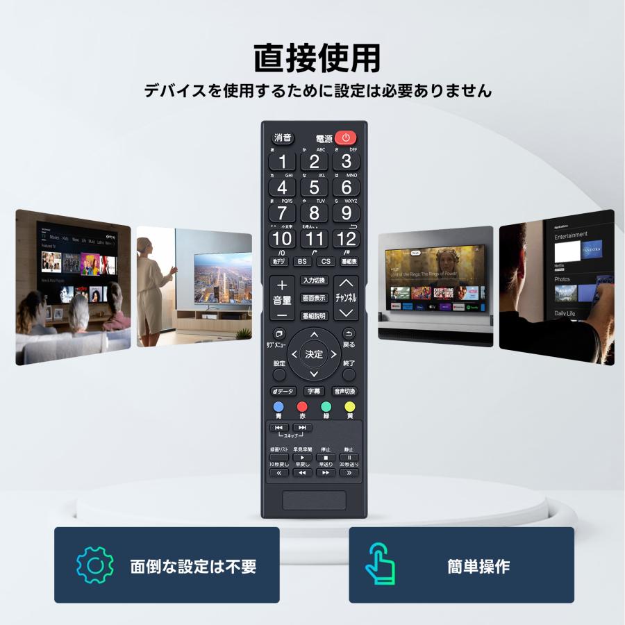 AVTVA J-MX100RC MAXZEN マクスゼン 用の テレビリモコン SP-43TVD-01