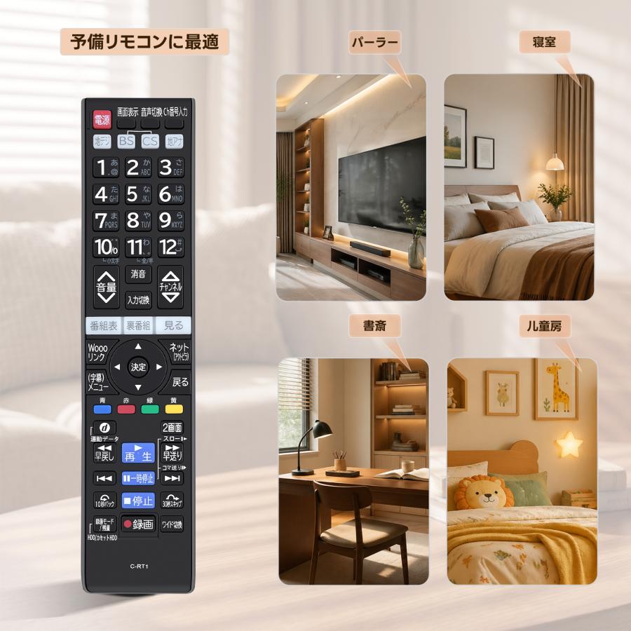 AVTVA C-RT1 日立用のテレビリモコン P42-XP500CS P50-XP05 P46-XP05
