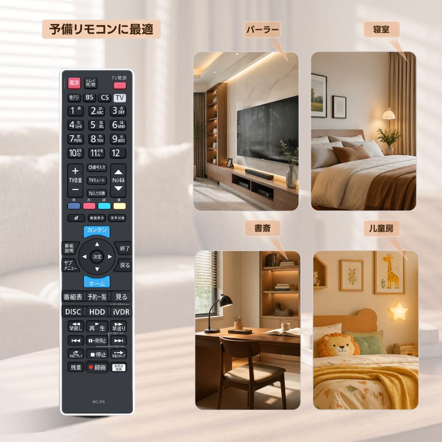 AVTVA RC-R5 maxell iVBLUE用のレコーダーリモコン アイヴィブルー