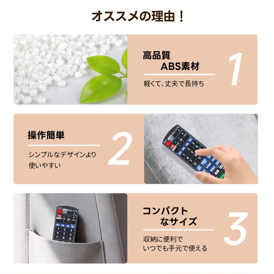 AVTVA DVDレコーダーリモコン N2QAYB001291 for パナソニック 交換