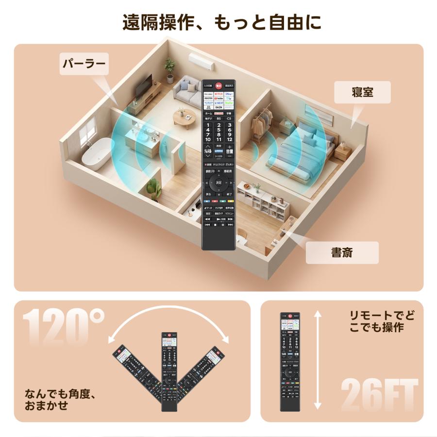 AVTVA CT-90502 東芝 TOSHIBA用のテレビリモコン REGZAリモコン 24V35N