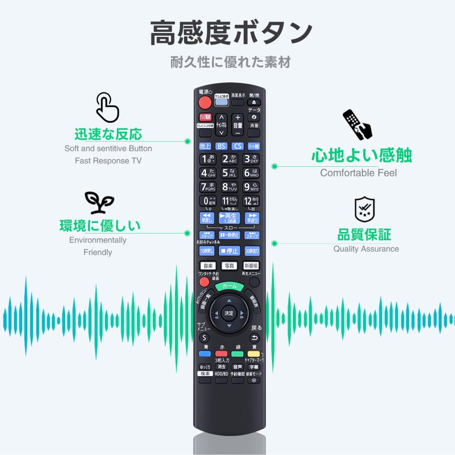 AVTVA N2QAYB001234 Panasonic 用の ブルーレイレコーダー リモコン