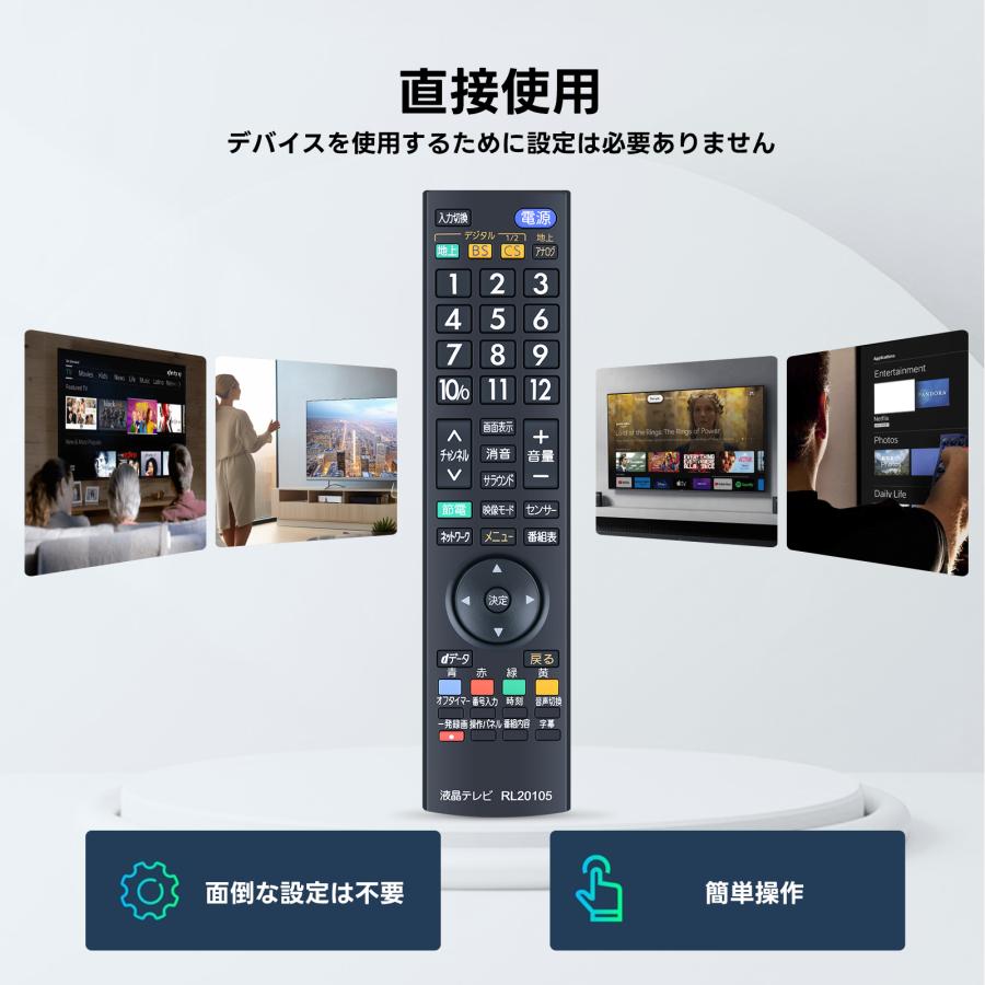 AVTVA RL20105 Mitsubishi 三菱 用の テレビリモコン LCD-19LB6 LCD