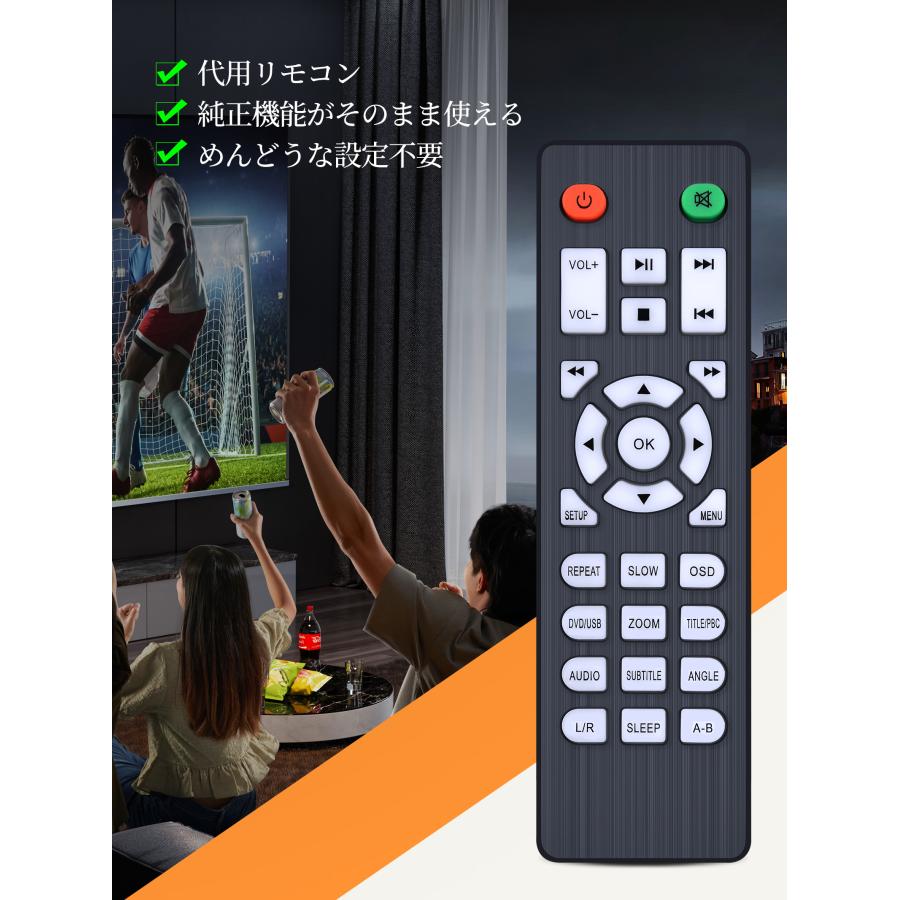 AVTVA FELEMAN DVD/CD 用の ミニDVDプレーヤーリモコン 再生専用モデル