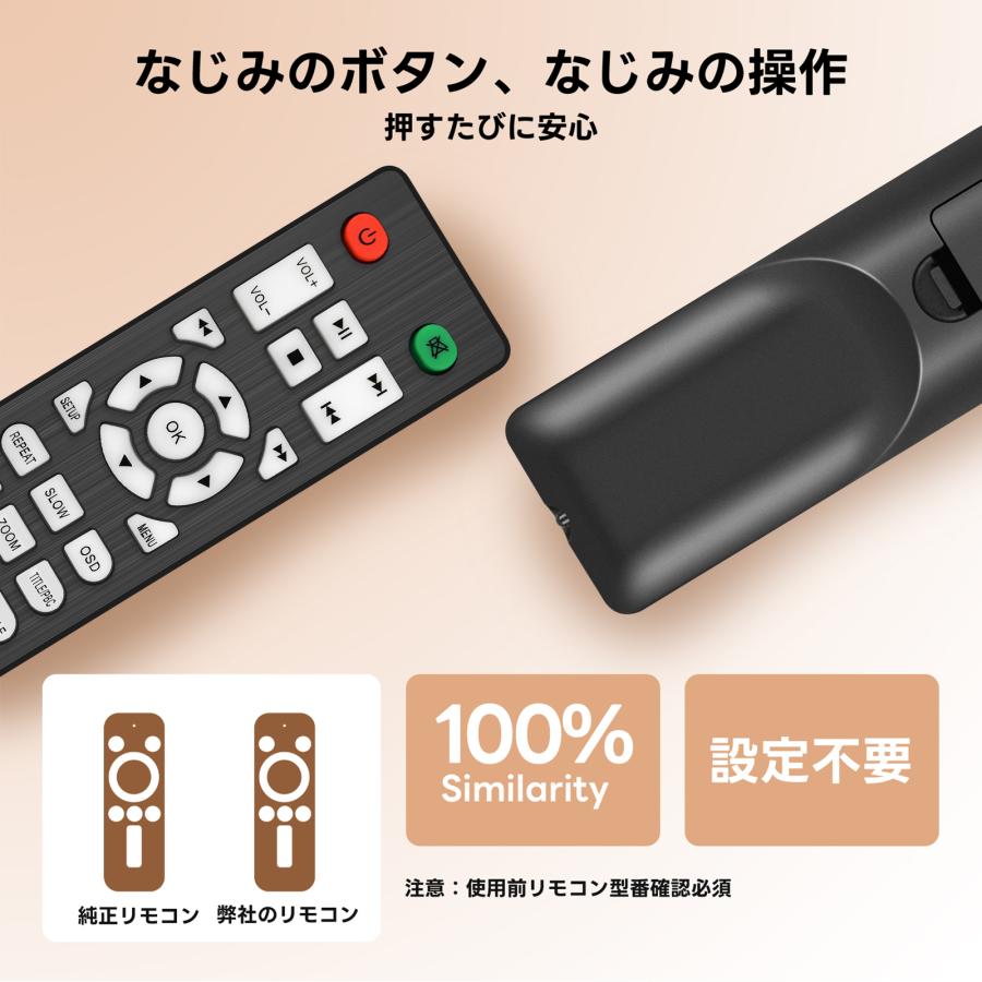 AVTVA FELEMAN DVD/CD用のミニDVDプレーヤーリモコン 再生専用モデル