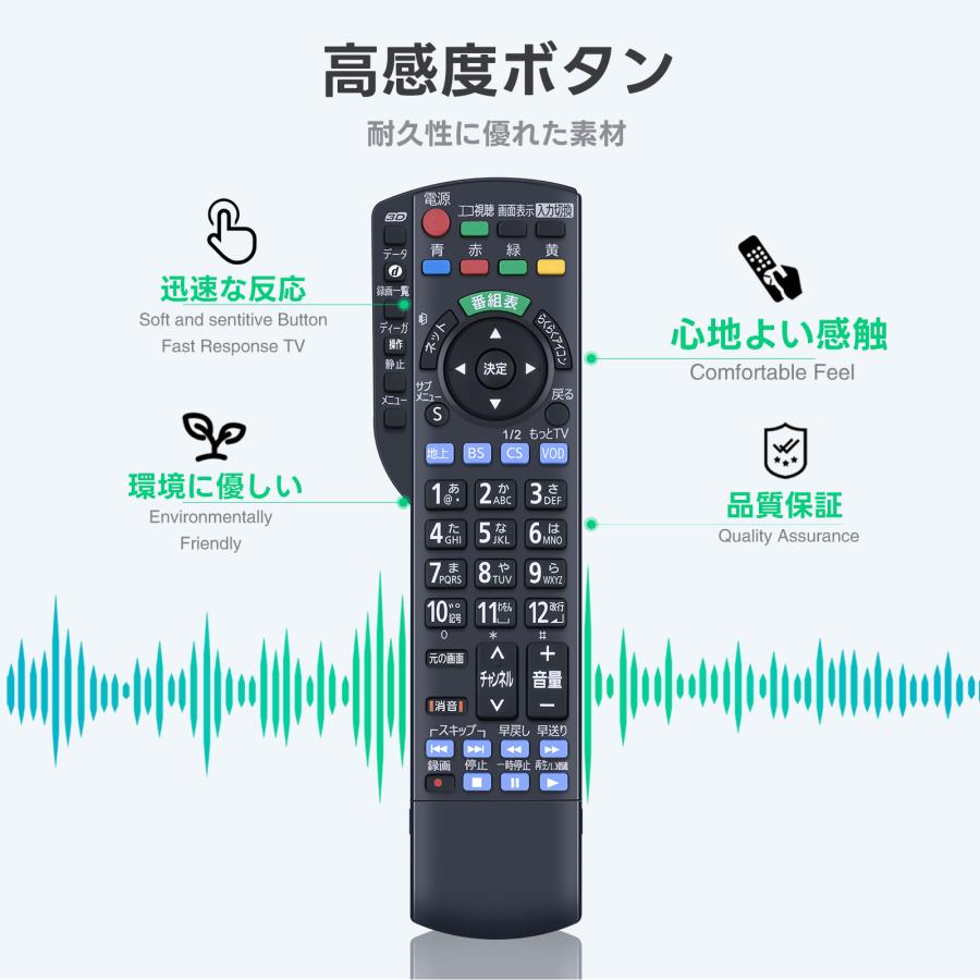 AVTVA テレビリモコン N2QAYB000732 Panasonic 代用 パナソニック