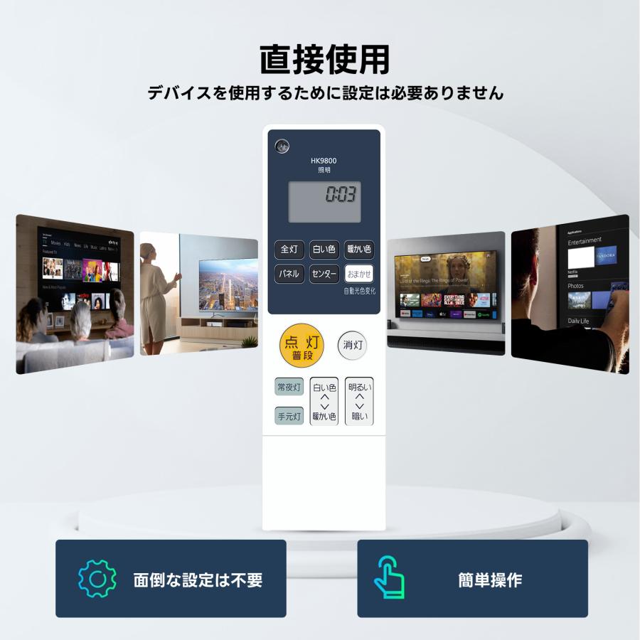 AVTVA HK9800 HK9800MM Panasonic 用の シーリングライトリモコン HH