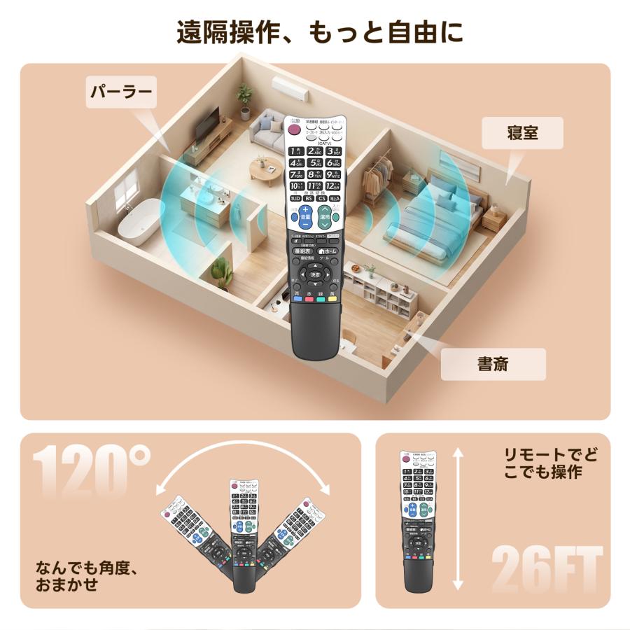 AVTVA GA835WJSA SHARP シャープ用のテレビリモコン LC-20DE7-B LC