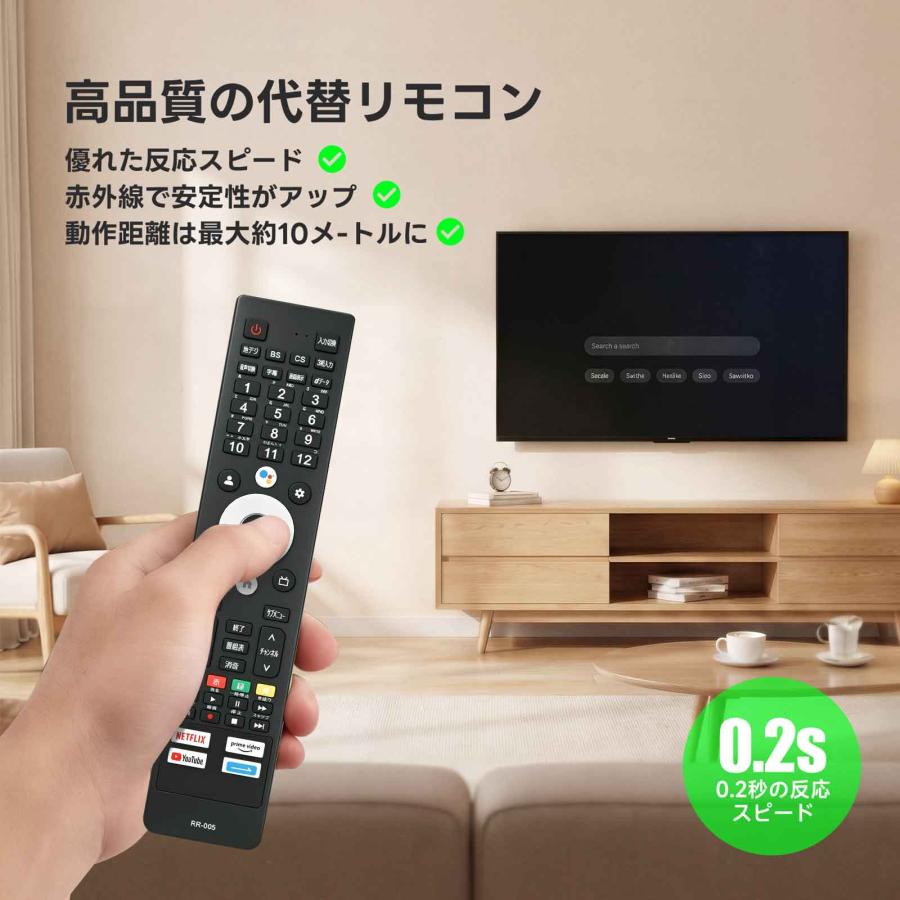 Blu-ray再生機能付きテレビ ※リモコン付属しておりません AVTVA RR-005 ORION オリオン用のテレビリモコン スマートテレビ