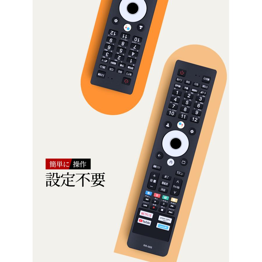AVTVA TV-RC4 Green House 用の テレビリモコン GH-GTV50AG-BK GH