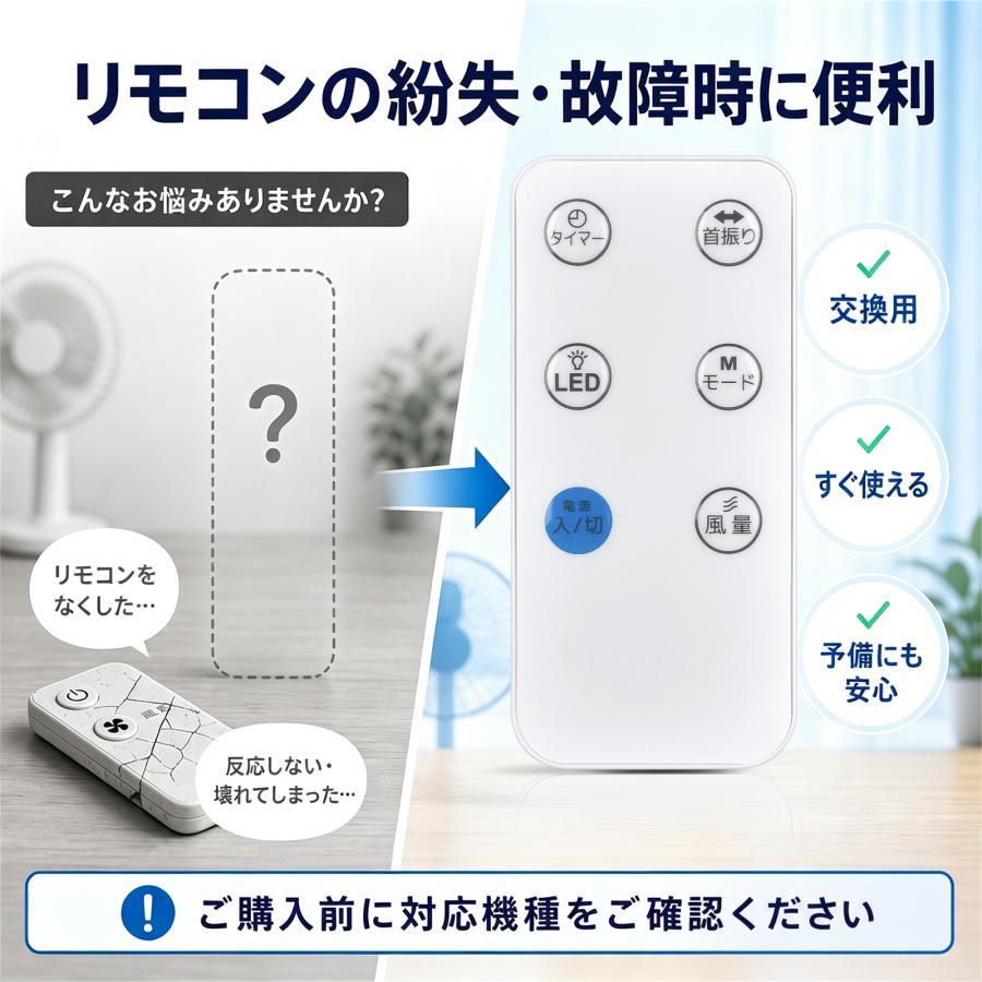 AVTVA TEKNOS テクノス用の扇風機リモコン KI-322DC KI-323DC KI-324DC